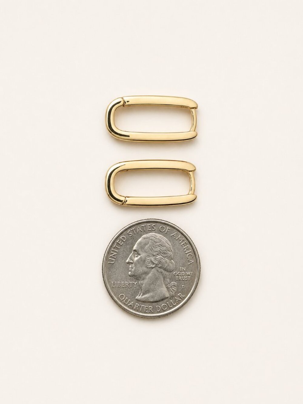 Quince Gold Vermeil U Hoops - Picture 4 of 4